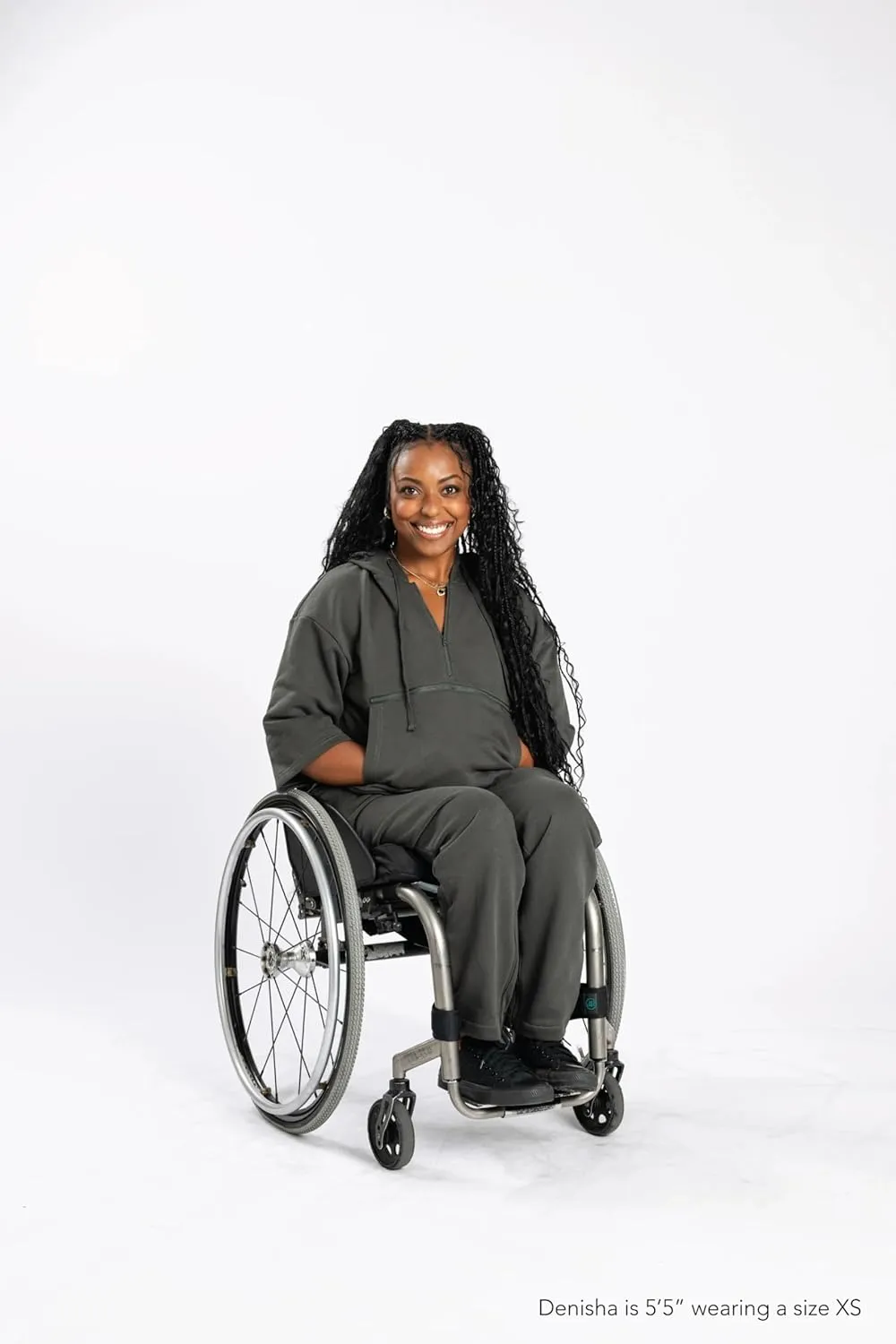Adult 3/4 Sleeve Half-Zip Access Hoodie for Chest Port, Abdomen, Chemo, Insulin Pumps, & Post-Surgery