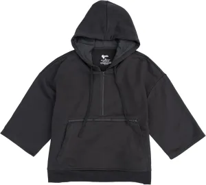 Adult 3/4 Sleeve Half-Zip Access Hoodie for Chest Port, Abdomen, Chemo, Insulin Pumps, & Post-Surgery