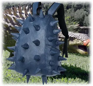 Adult Dinosaur Backpack for Men Women, Ankylosaur Casual Daypack, Waterproof 15.6 Inch Dragon Thorn Laptop Backpack, Fashion Spike Punk Backpack for Commuter Travel Shopping Blue
