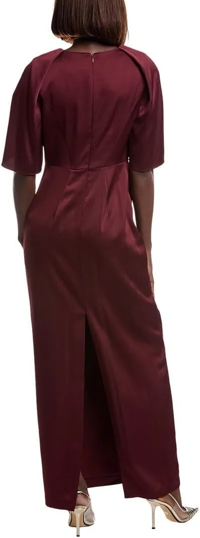 Aidan Mattox Crepe Back Satin Gown