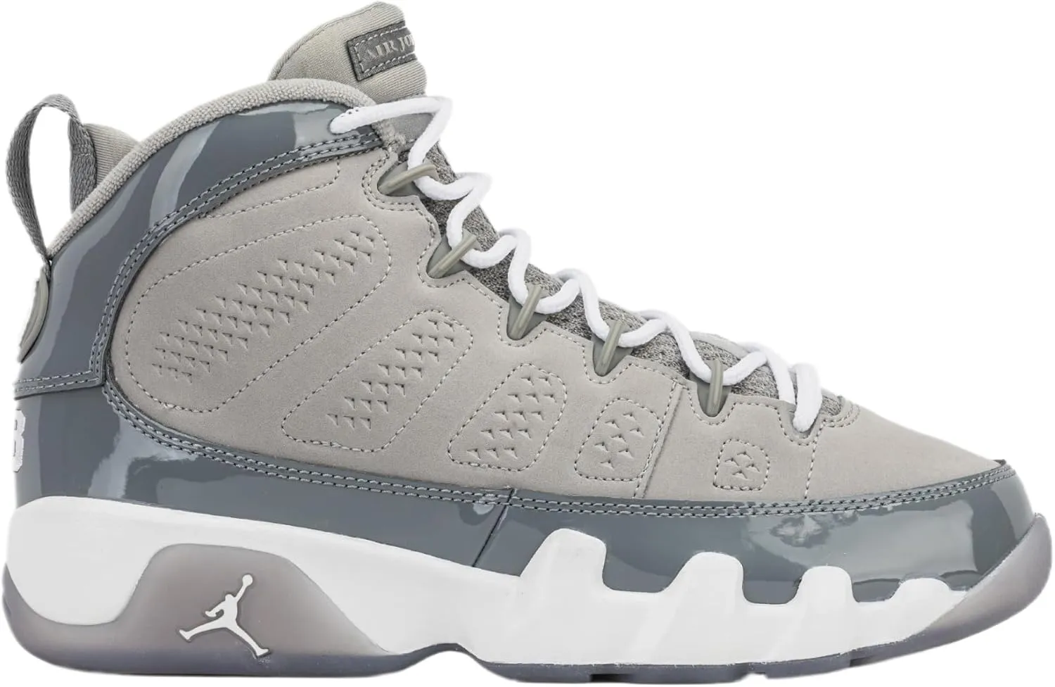 Air Jordan 9 Retro Cool Grey Grade School Lifestyle Shoes (Medium Grey/Cool Grey/White)