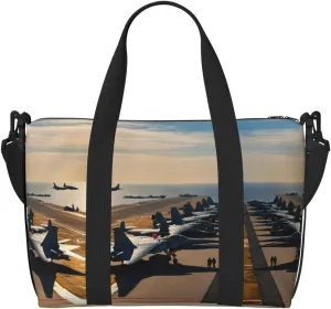 Aircraft Fighter Jets Print Versatile Gym Sports Bag,Companion For Your Journeys And Fitness Routines