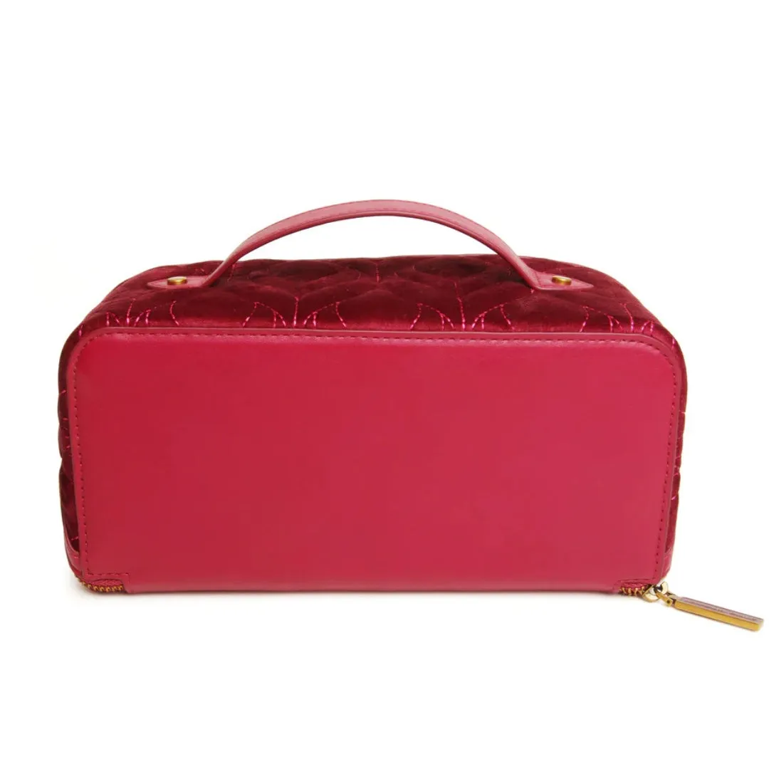 Alice Wheeler Fig Velvet Train Case