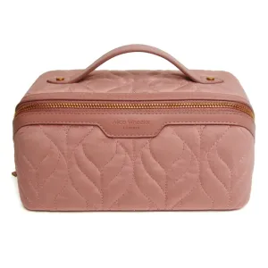 Alice Wheeler Pink Velvet Train Case