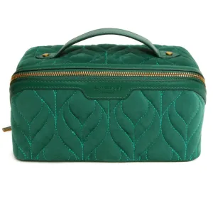 Alice Wheeler Teal Velvet Train Case