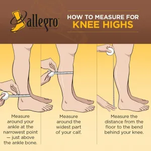 Allegro 20-30 mmHg Soft 253 Microfiber Knee High Compression Stockings, Comfortable Support Garments