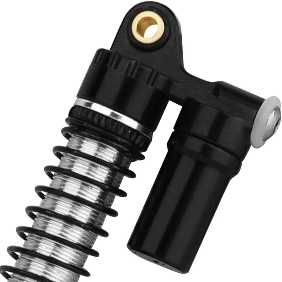 Aluminium 53mm/59mm/66mm/78mm Shocks- Long Threaded Shock Absorber Oil Damper for TRX4M TRX-4M 1/18 RC Crawler Upgrades (black, 78mm)