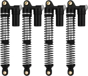 Aluminium 53mm/59mm/66mm/78mm Shocks- Long Threaded Shock Absorber Oil Damper for TRX4M TRX-4M 1/18 RC Crawler Upgrades (black, 78mm)