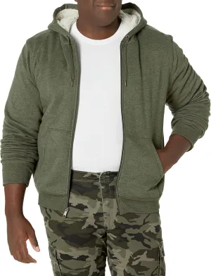 Amazon Essentials Hoodie For Men, Sherpa-Lined Full-Zip Fleece Sweatshirt