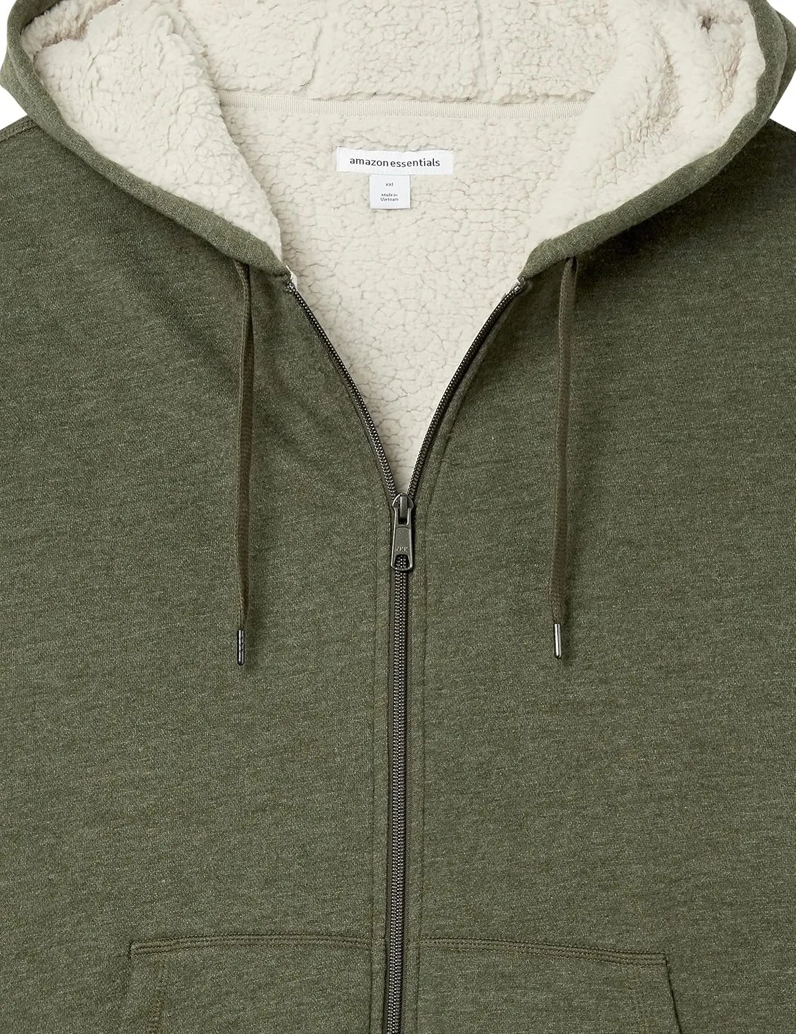 Amazon Essentials Hoodie For Men, Sherpa-Lined Full-Zip Fleece Sweatshirt