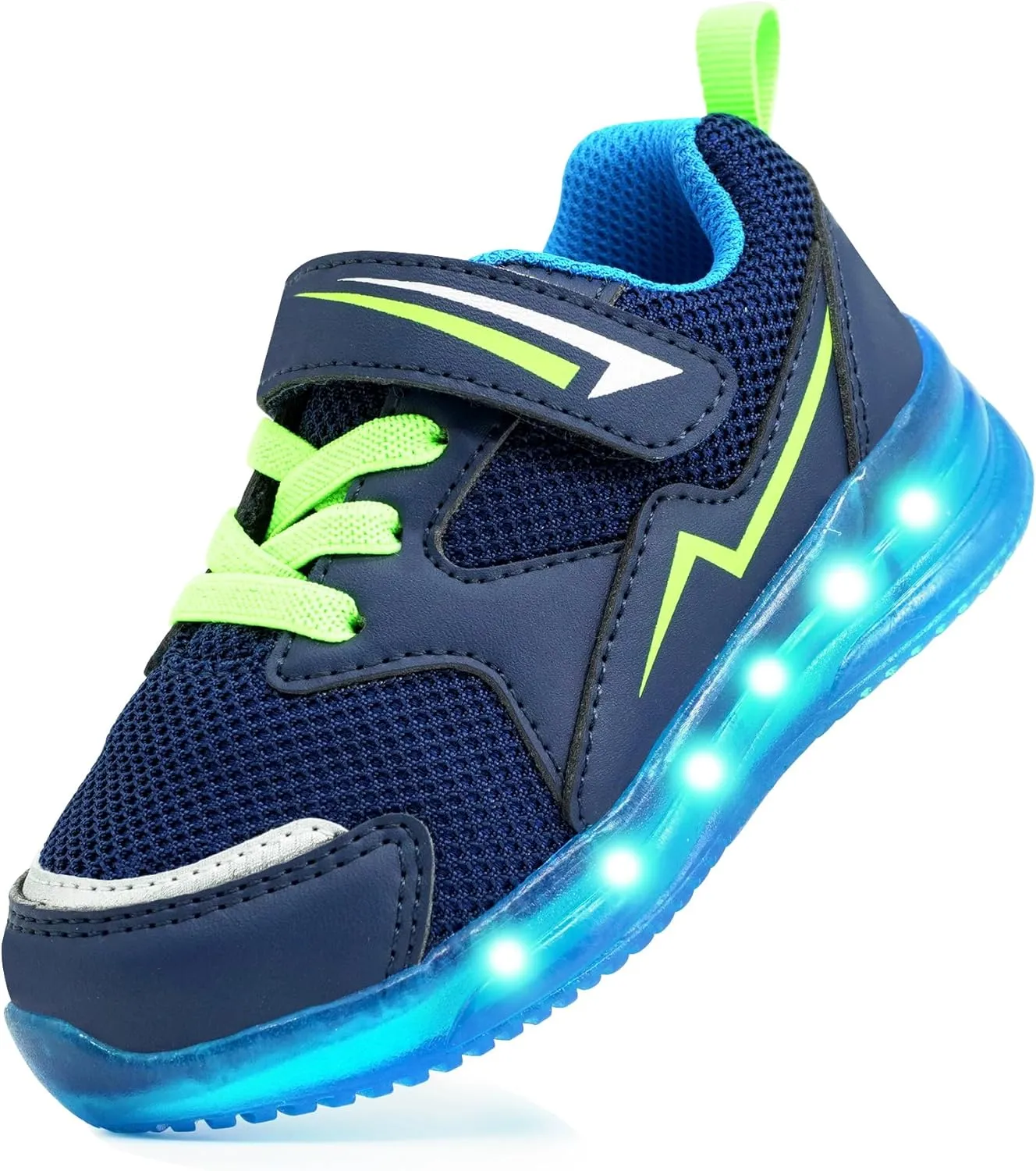 AMZZPIK Light Up Shoes for Boys Girls Toddler LED Flashing Sneakers Breathable Sport Walking Shoes for Kids