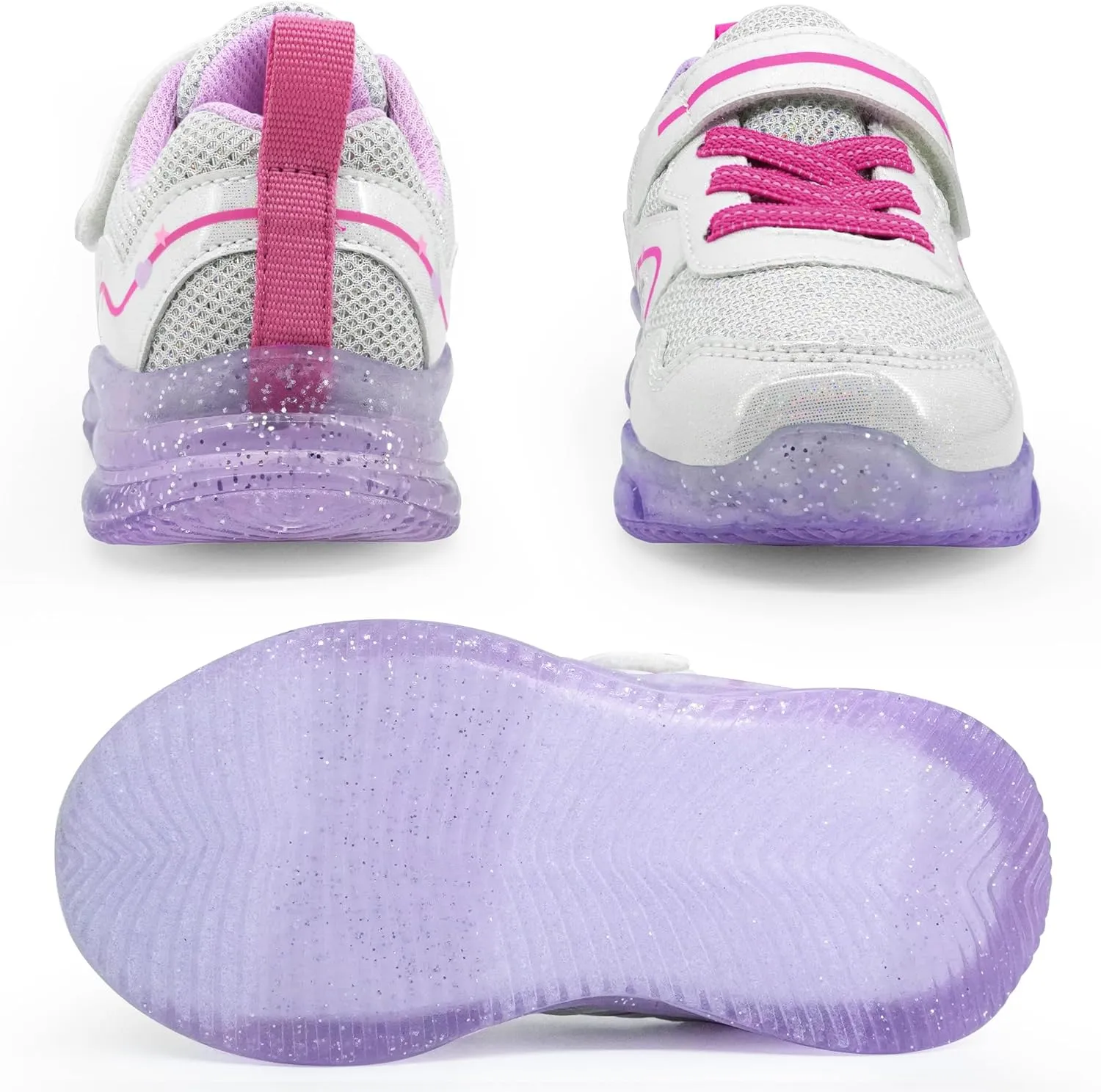 AMZZPIK Light Up Shoes for Boys Girls Toddler LED Flashing Sneakers Breathable Sport Walking Shoes for Kids