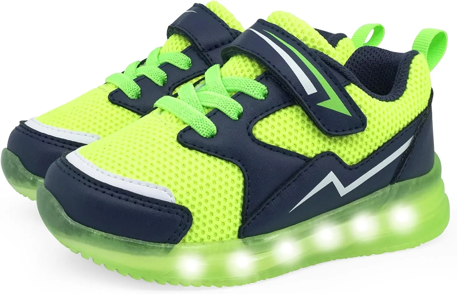 AMZZPIK Light Up Shoes for Boys Girls Toddler LED Flashing Sneakers Breathable Sport Walking Shoes for Kids