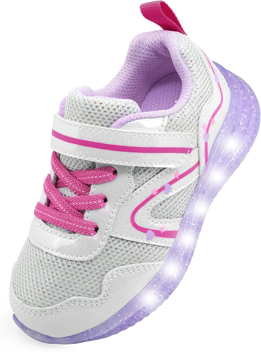 AMZZPIK Light Up Shoes for Boys Girls Toddler LED Flashing Sneakers Breathable Sport Walking Shoes for Kids