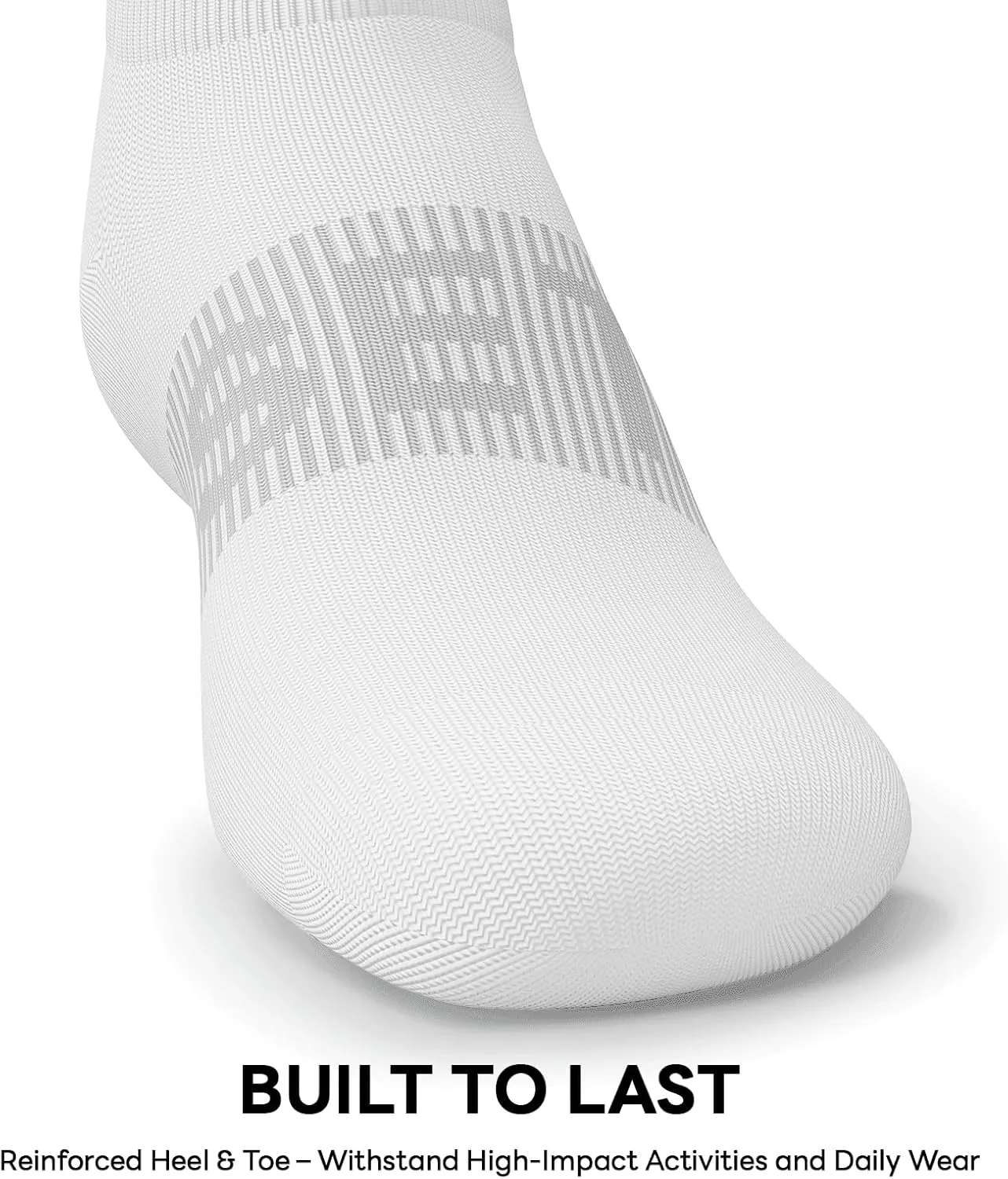 Ankle Compression Socks for Men and Women, 6 Pairs Low Cut Athletic Running Sock with Arch Support and Heel Tab