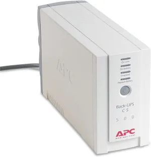 Apc Back-UPS CS Battery Backup System Six-Outlet 500 Volt-Amps (APWBK500)