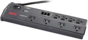 APC P8T3 8-Outlet Essential SurgeArrest Surge Protector (Telephone Protection)