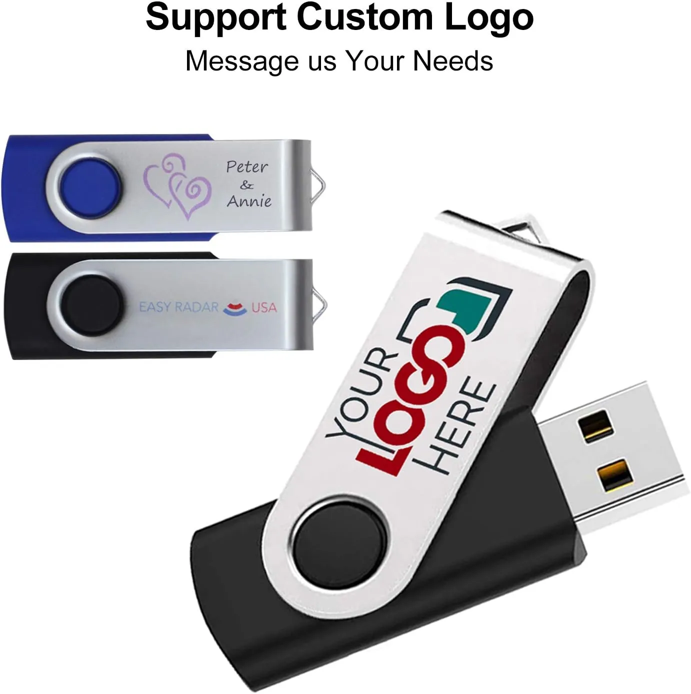 AreTop Bulk USB Flash Drive 1GB 20 Pack, USB2.0 Pendrive Jump Drive Memory Stick Swivel Bulk Thumb Drives USB Storage (20PCS 1GB, Multicolors)