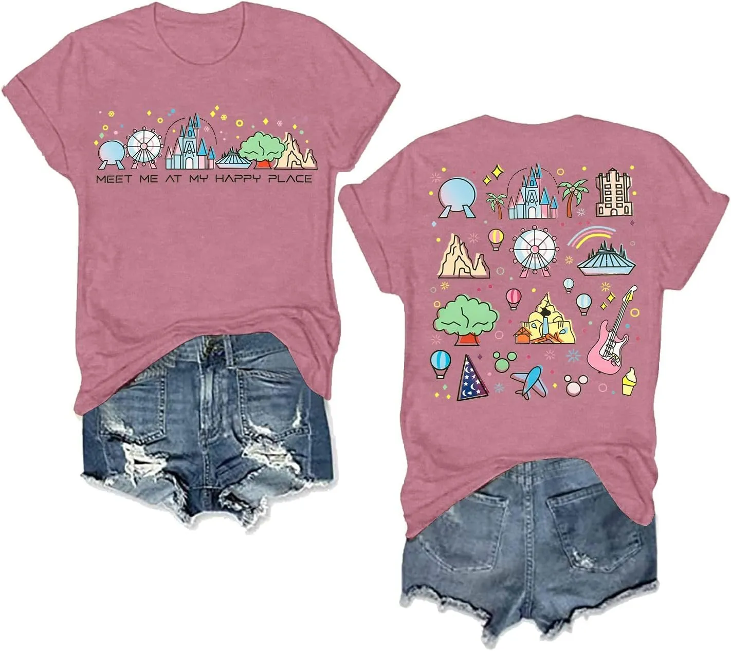 Around The World Shirt Women Magic Tour 1982 Graphic Tee Funny Traveler Vacation Short Sleeve Top