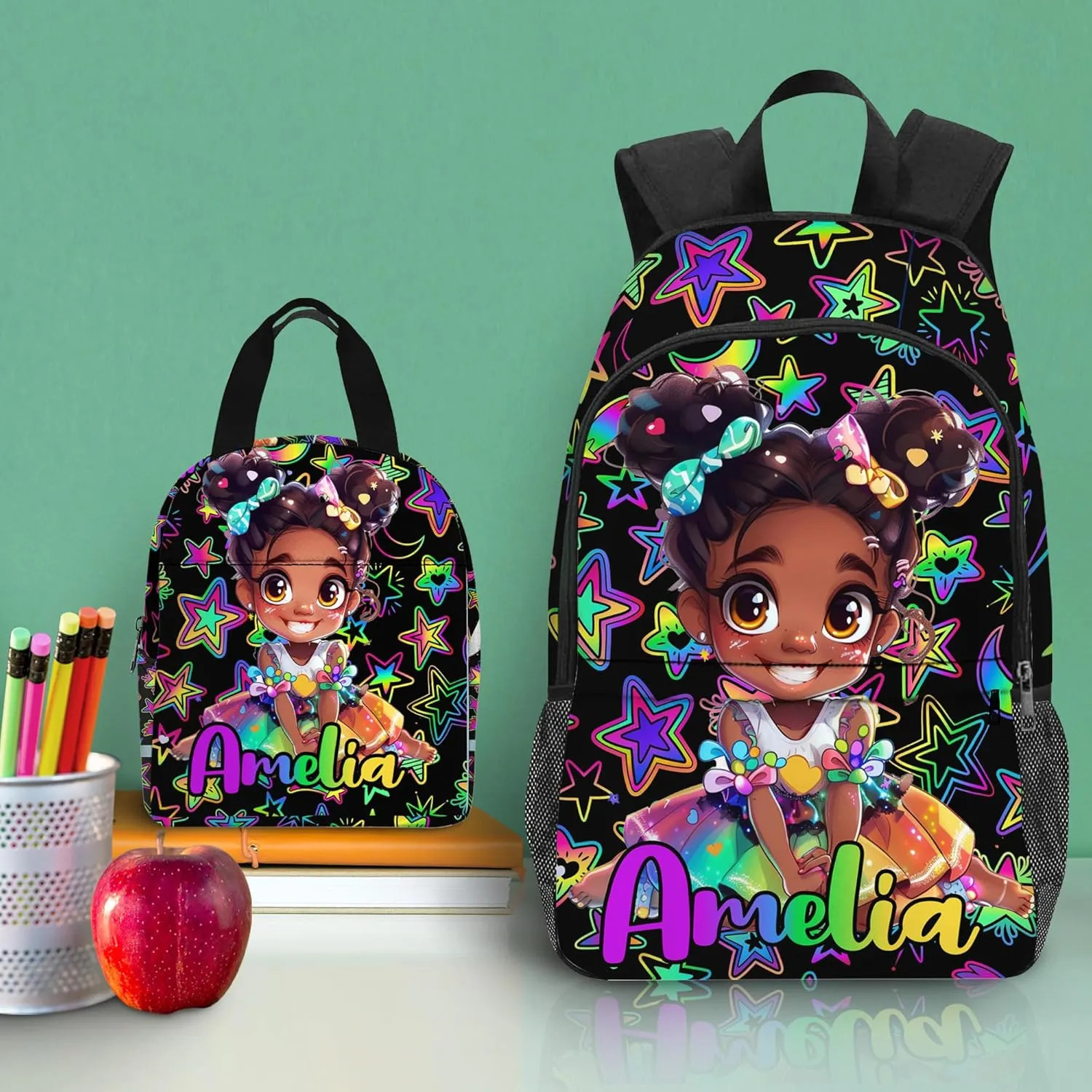 Artsadd Custom Backpack with Name Personalized Kid's School Backpack for School, Casual Travel, Picnic (design05)