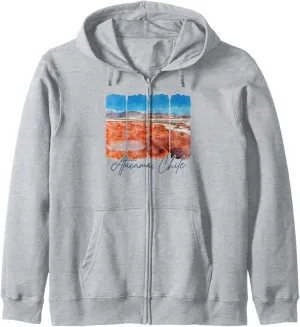 Atacama Chile Travel Brushstroke Meet Me In Atacama Souvenir Zip Hoodie