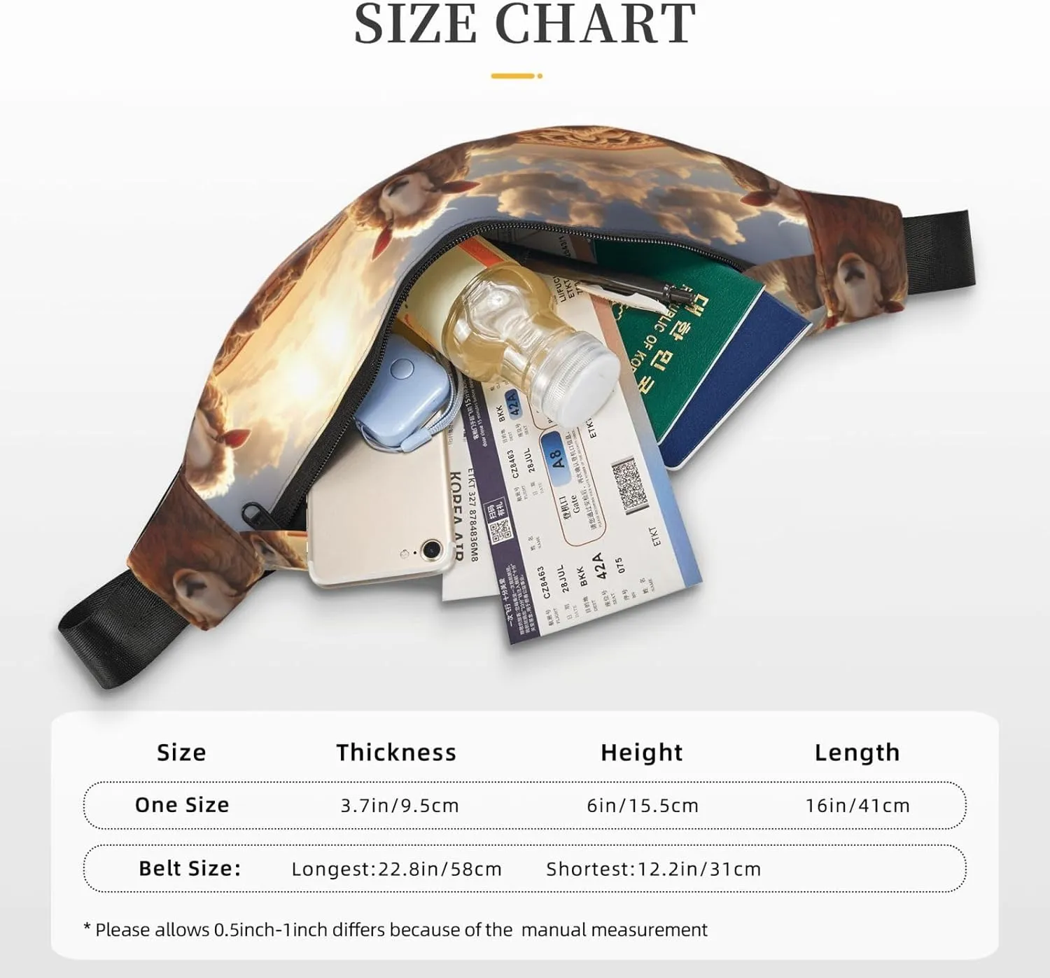 Australian sheep Fashion Crossbody Appearance High capacity outdoor with Adjustable Comfortable Work Leisure Versatile, RXZER23