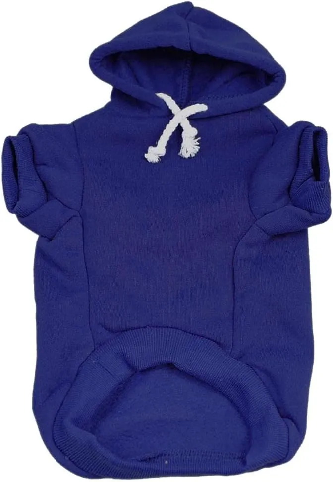 Baby Security in Training Pullover Fleece Lined Dog Hoodie with Leash Hole Sweatshirt (Royal)