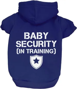 Baby Security in Training Pullover Fleece Lined Dog Hoodie with Leash Hole Sweatshirt (Royal)