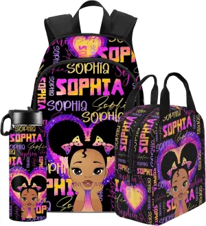 Back to School Gifts for Daughter Niece Granddaughter Personalized Kids Backpack Customized Backpack for Girl Custom Colorful Backpack Shoulders with Name Casual Unisex School Bags