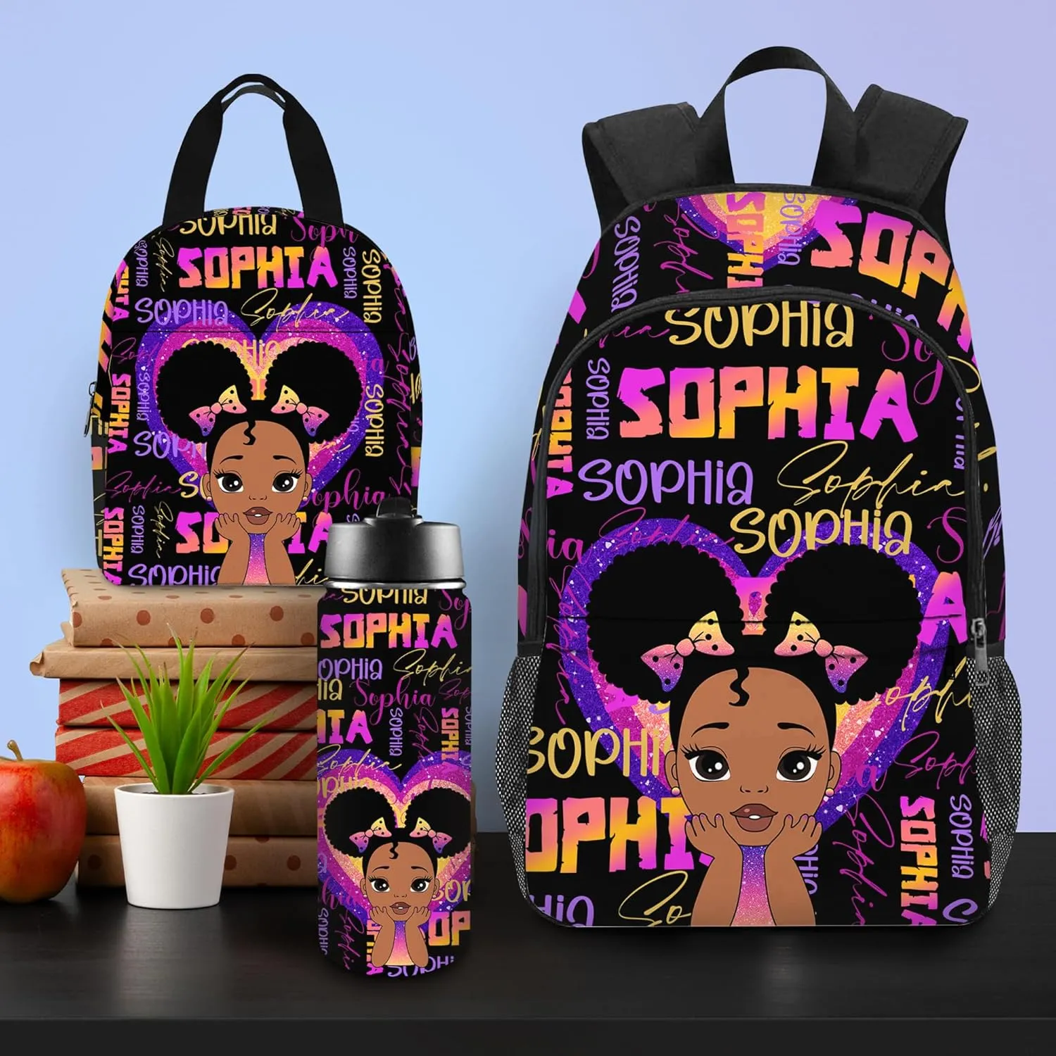 Back to School Gifts for Daughter Niece Granddaughter Personalized Kids Backpack Customized Backpack for Girl Custom Colorful Backpack Shoulders with Name Casual Unisex School Bags