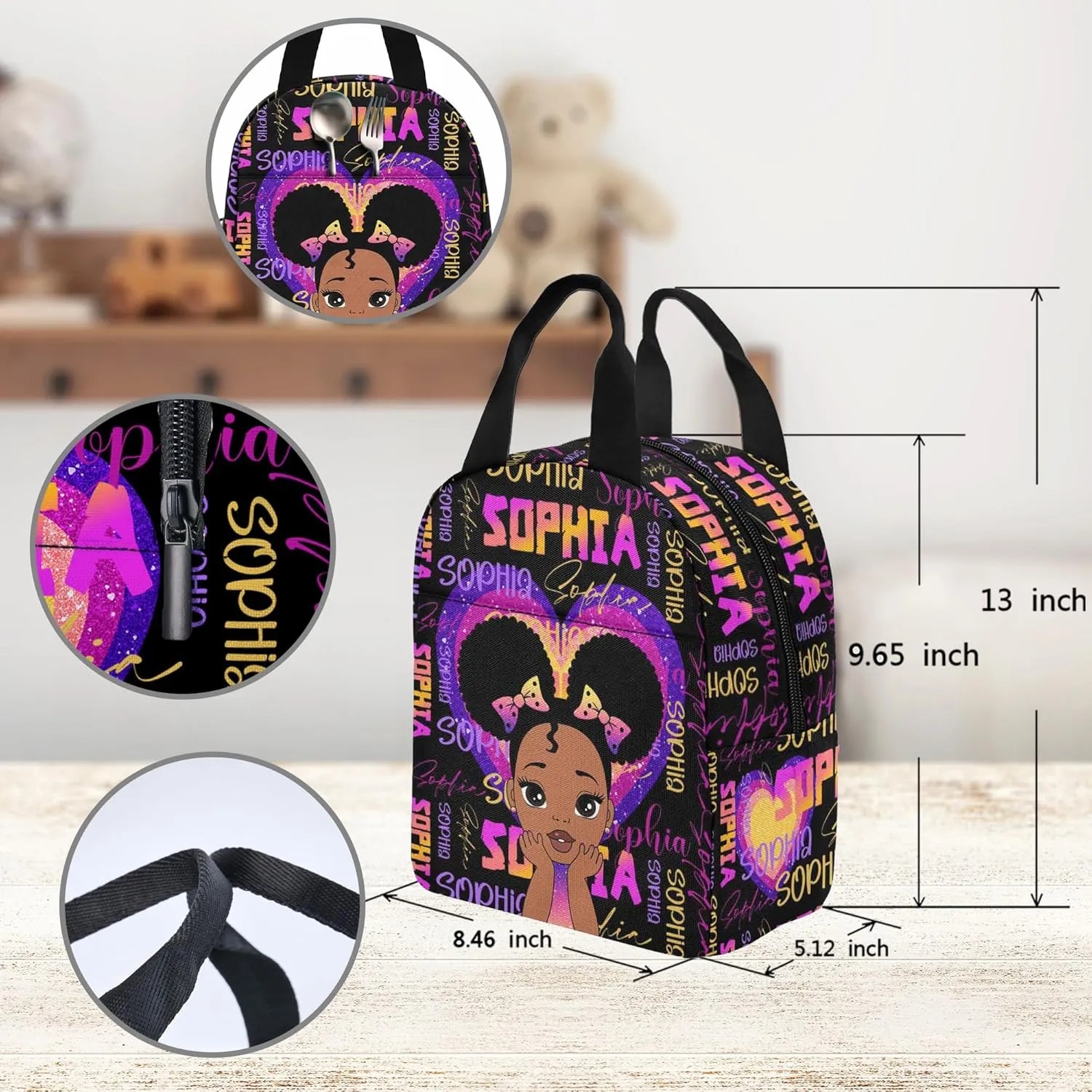 Back to School Gifts for Daughter Niece Granddaughter Personalized Kids Backpack Customized Backpack for Girl Custom Colorful Backpack Shoulders with Name Casual Unisex School Bags