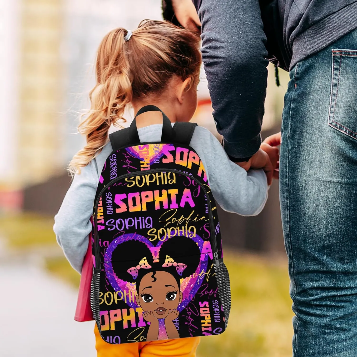 Back to School Gifts for Daughter Niece Granddaughter Personalized Kids Backpack Customized Backpack for Girl Custom Colorful Backpack Shoulders with Name Casual Unisex School Bags