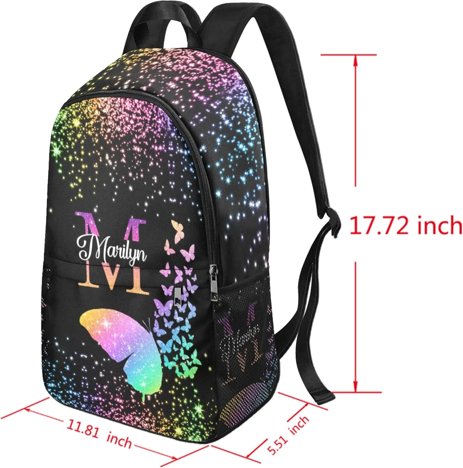 Back to School Personalized Backpacks for Girls Backpack and Lunch Box Set Gifts for Daughter Customized Kids Backpack Casual Unisex School Bags Custom Backpack Shoulders with Name