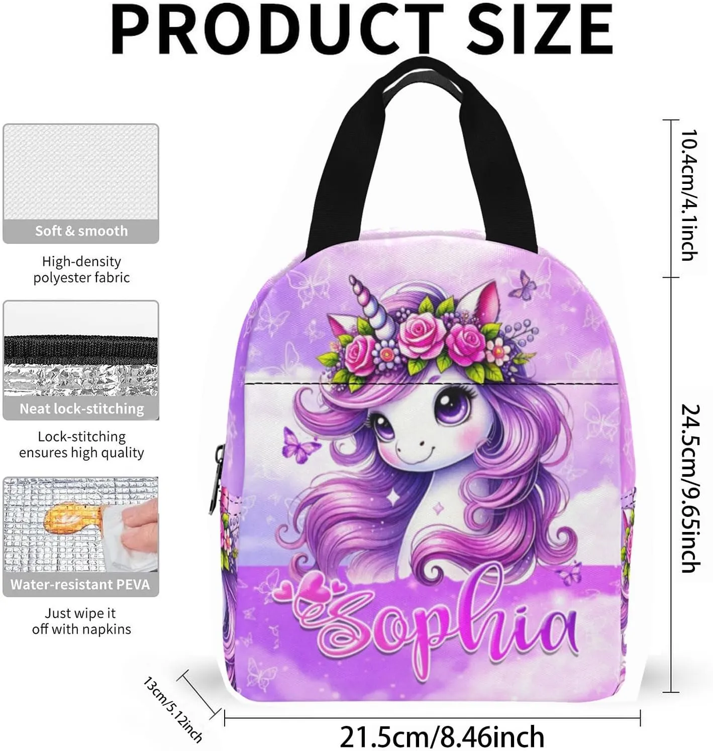 Back to School Personalized Backpacks for Girls Backpack and Lunch Box Set Gifts for Daughter Customized Kids Backpack Casual Unisex School Bags Custom Backpack Shoulders with Name