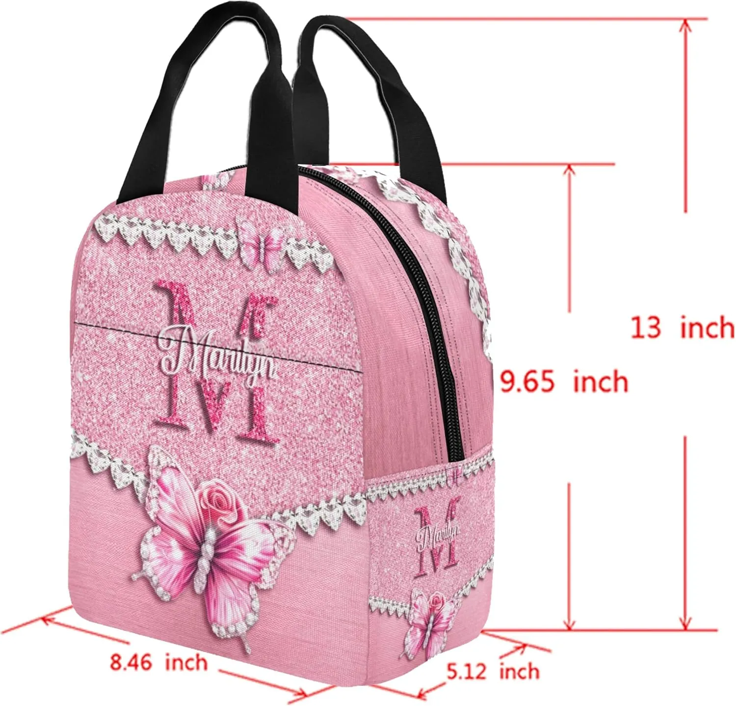 Back to School Personalized Backpacks for Girls Backpack and Lunch Box Set Gifts for Daughter Customized Kids Backpack Casual Unisex School Bags Custom Backpack Shoulders with Name