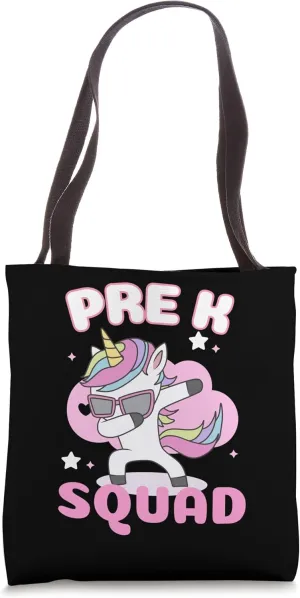 Back To School Team Pre- K Dabbing Unicorn Squad Crew Team Tote Bag