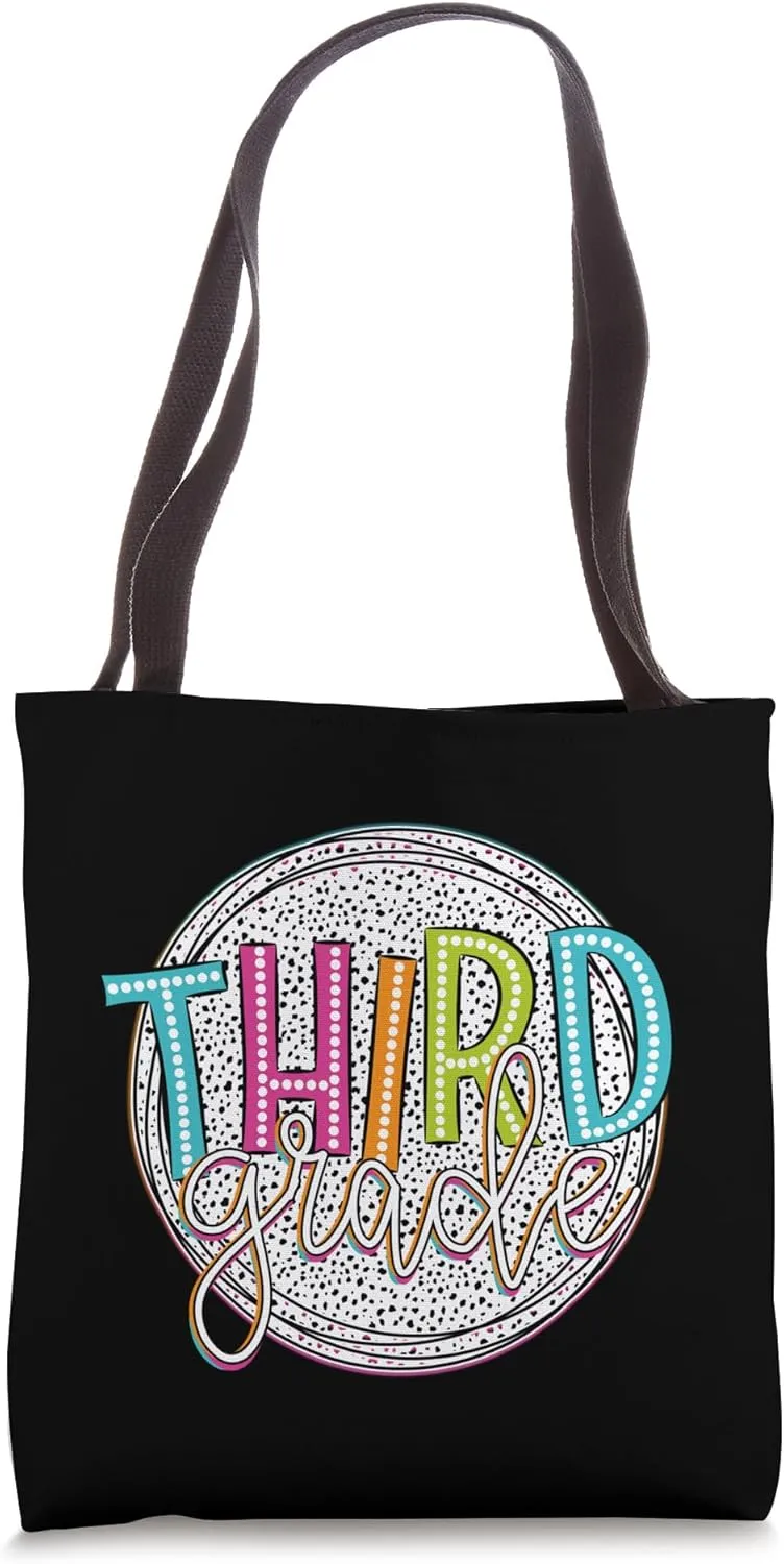 Back To School Third Grade Dalmatian Dots 3rd Dream Team Tote Bag