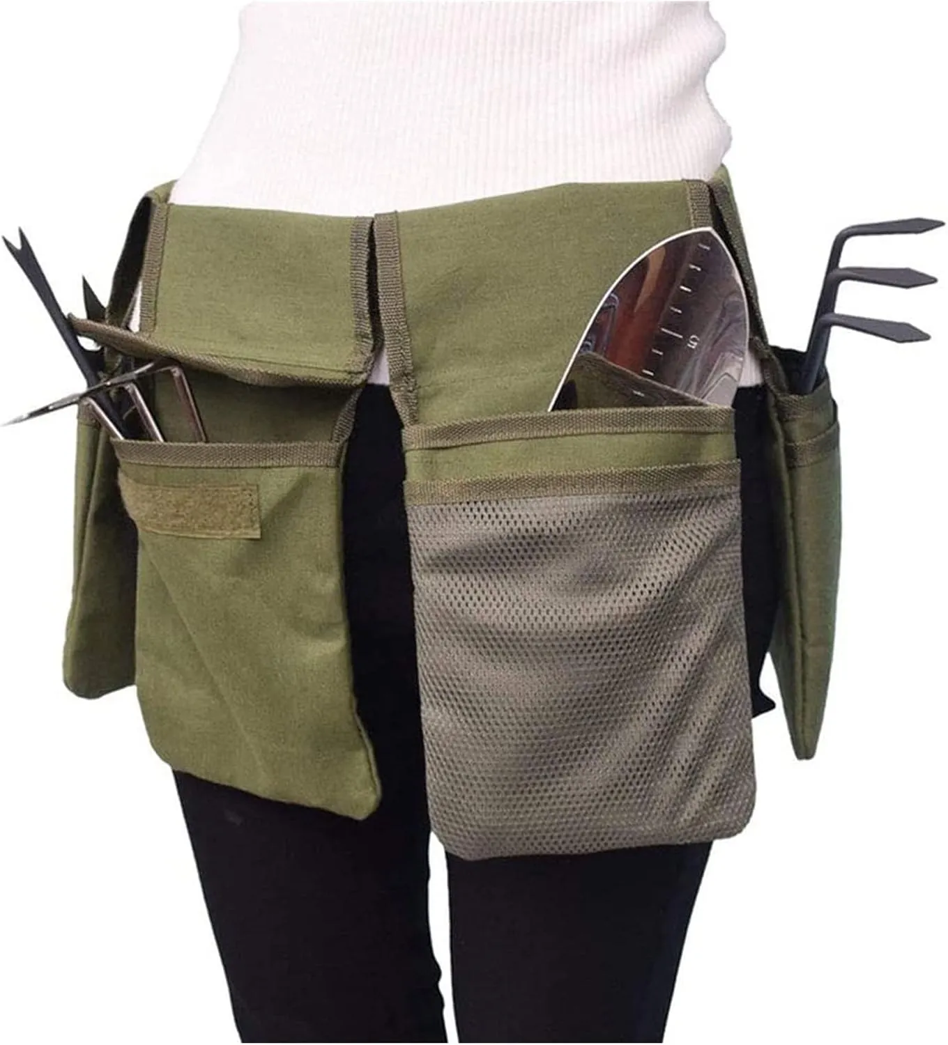 Bag Waist Skirt with Pocket Outdoor Repair Horticultural Suite Home Organizer Storage Bag Utility Manager(Black)