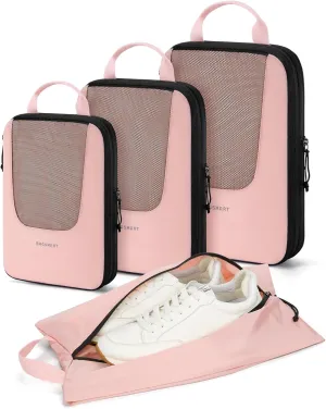 BAGSMART Compression Packing Cubes for Travel, 6 Set/4 Set Packing Cubes for Suitcases, Compression Suitcase Organizer Bags Set for Travel Essentials, Lightweight Packing Organizers