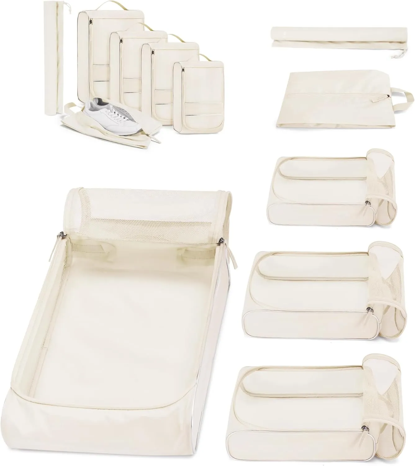 BAGSMART Packing Cubes for Travel, Compression Packing Cubes for Airplane Travel Essentials