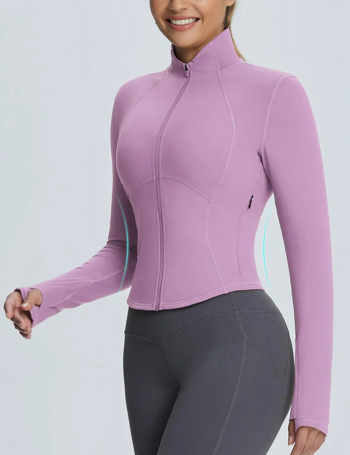 baleaf Women's Fleece Jacket for Running Zip Up Jackets Cold Weather Gear Workout Bbl Tights Yoga