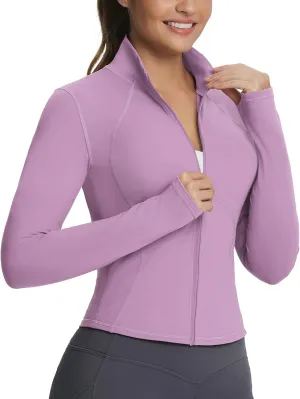baleaf Women's Fleece Jacket for Running Zip Up Jackets Cold Weather Gear Workout Bbl Tights Yoga