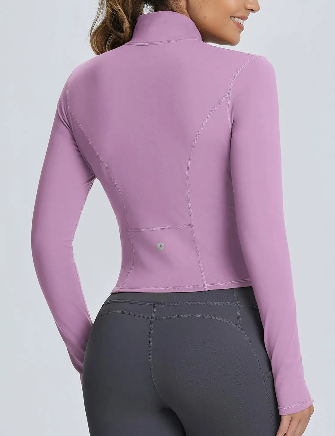 baleaf Women's Fleece Jacket for Running Zip Up Jackets Cold Weather Gear Workout Bbl Tights Yoga