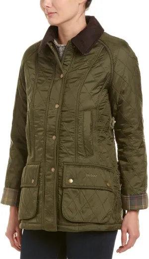 Barbour Womens Beadnell Polarquilt Jacket, 12, Green
