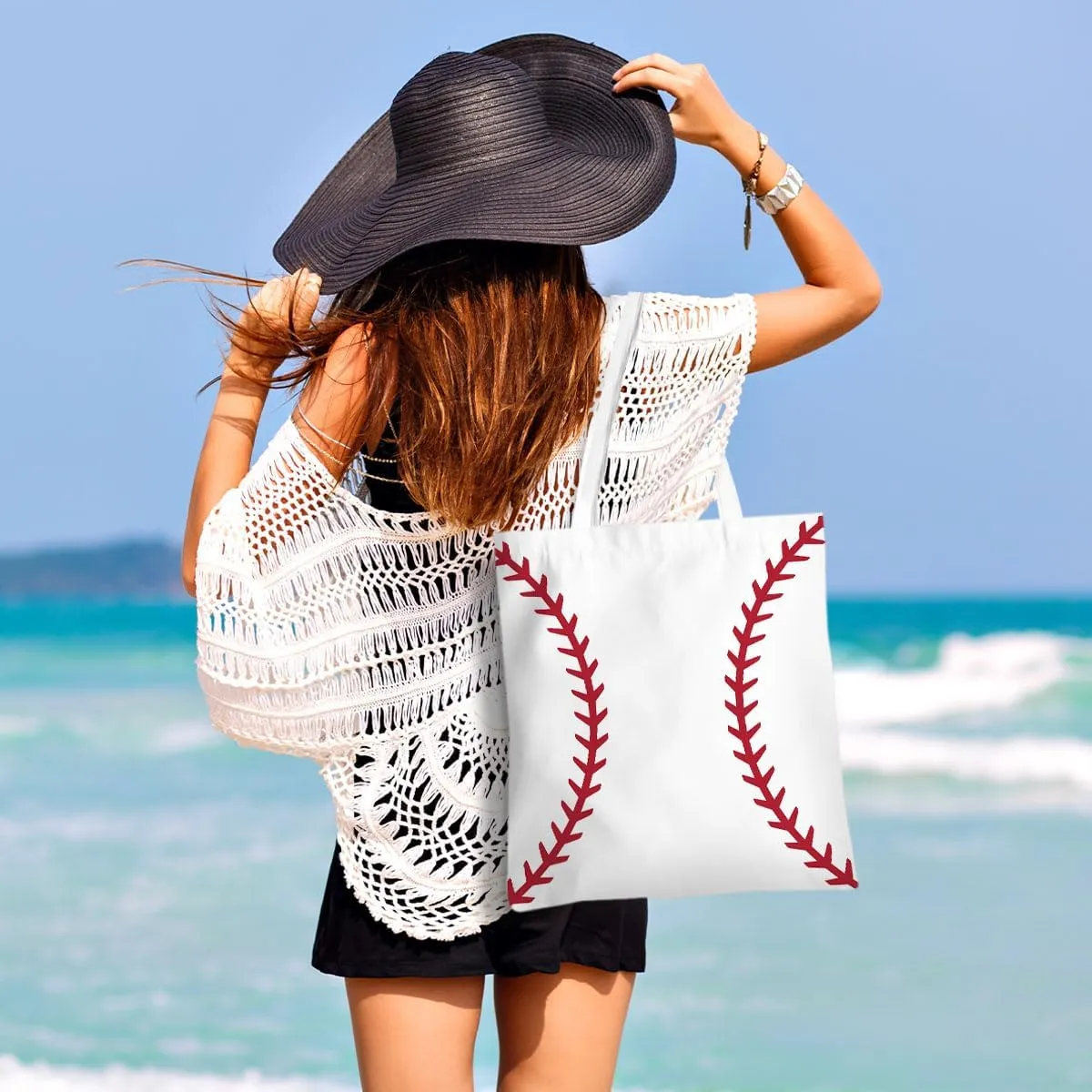 Baseball & Softball Gifts: Reusable Tote & Beach Bags for Coach & Birthday