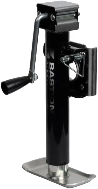Bastion Distribution Weld-On Side-Wind Jack | Adjustable Drop Leg | Heavy Duty | 2000lb Capacity | Trailer Stabilizing Jack for RVs, Campers, & Utility Trailers | 25" to 45" Height | BD-SW-2000-WD
