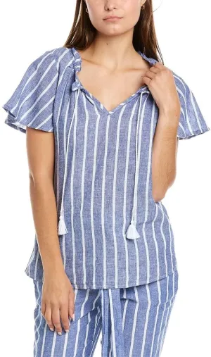 Beachlunchlounge Remi Linen-Blend Top