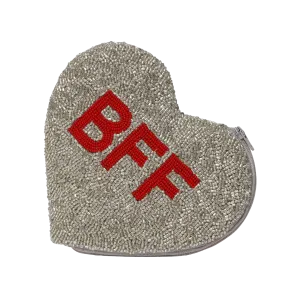 Beaded BFF Heart Purse
