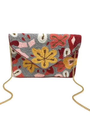Beaded Floral Clutch