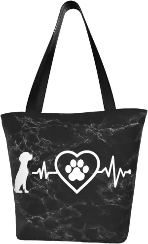 Beagle Dog Heartbeat Fashion Shoulder Bag Large Capacity For Man Or Woman